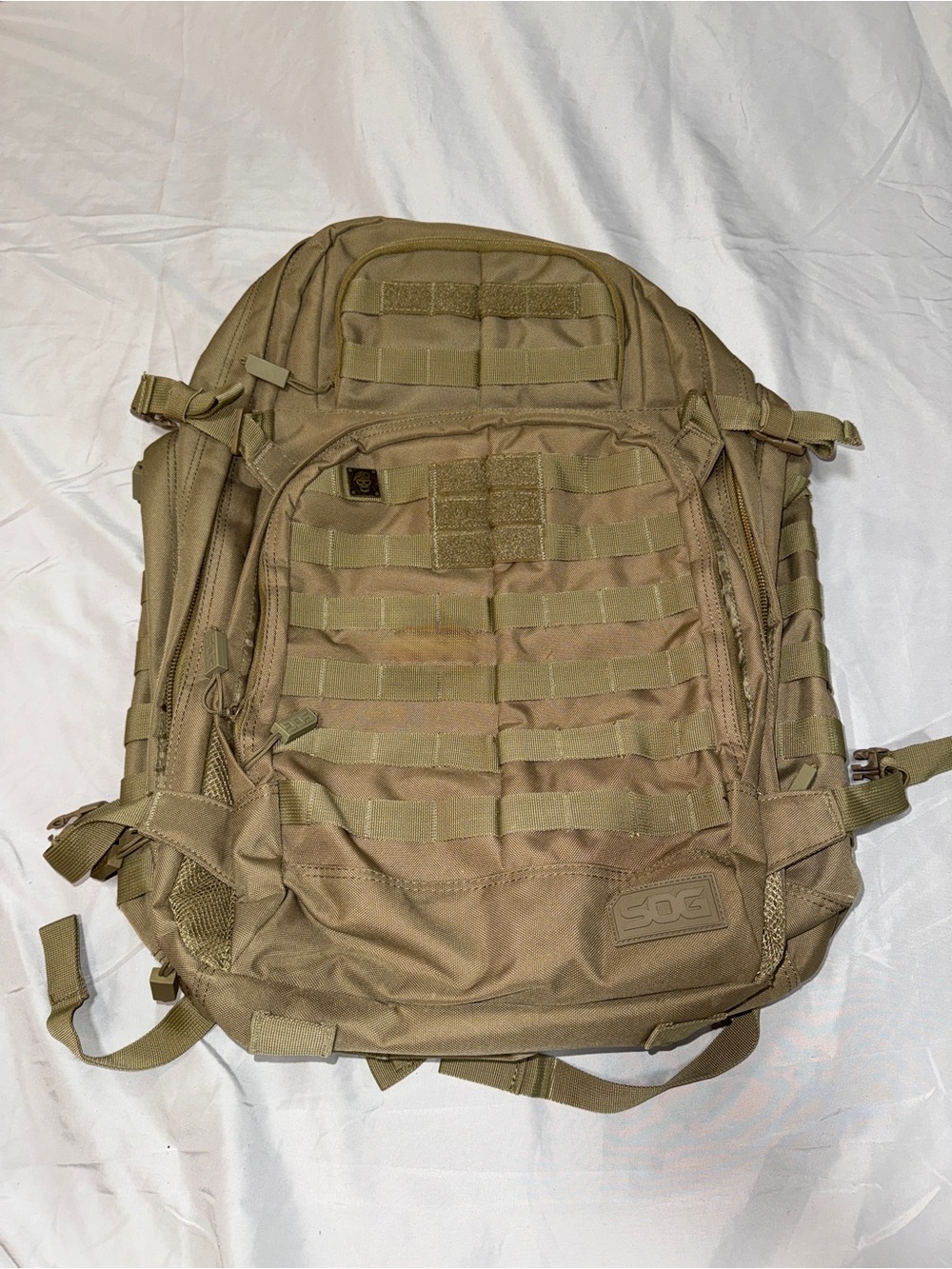 SOG Barrage 64.3L Tactical Backpack in Coyote Brown - Men's Military-Style Bag